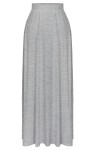 Women's Solid Basic Lightweight Floor Length Flare Long Maxi Lounge Skirt