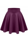 Women's Basic Versatile Stretchy Flared Casual Mini Skater Skirt