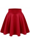 Women's Basic Versatile Stretchy Flared Casual Mini Skater Skirt