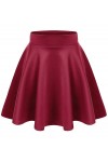 Women's Basic Versatile Stretchy Flared Casual Mini Skater Skirt