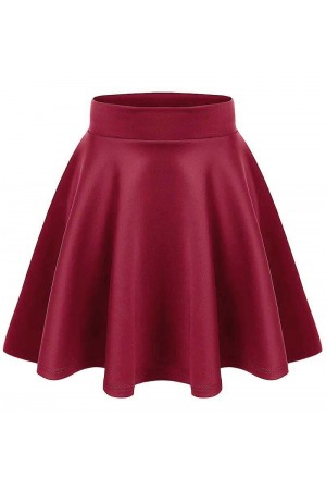 Women's Basic Versatile Stretchy Flared Casual Mini Skater Skirt